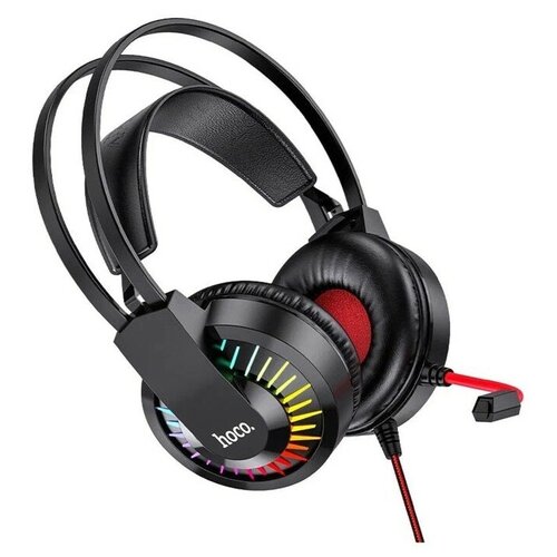Наушники Hoco W105 игровые полноразмерные микрофон USB 35 мм 2 м красные 332200₽