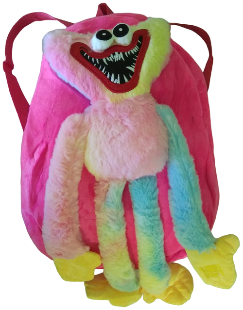 Рюкзак детский плюшевый с игрушкой Хаги Ваги, розовый