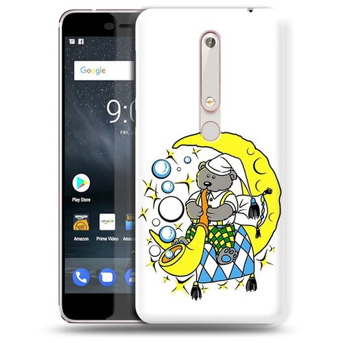 Чехол задняя-панель-накладка-бампер MyPads Сырная луна для Nokia 6 (2018)/Nokia 6.1 противоударный чехол задняя панель накладка бампер mypads сырная луна для nokia 6 противоударный