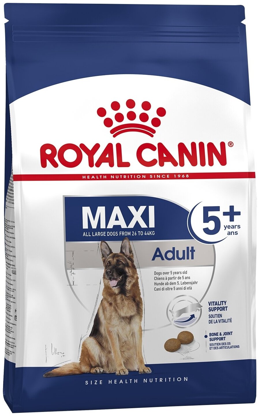 Корм сухой для собак крупных пород старше 5 лет ROYAL CANIN Maxi Adult 5+ 4 кг