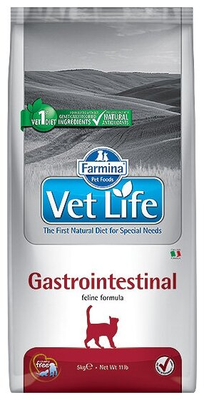 Корм Farmina Vet Life Gastrointestinal для кошек при заболеваниях ЖКТ, 2 кг