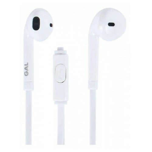 Наушники Gal HM-060WT вкладыши с микрофоном белый 116400₽