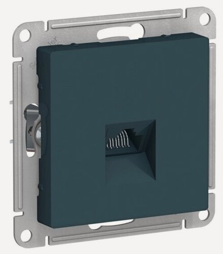 Изображение товара Розетка компьютерная RJ45 Systeme Electric (schneider Electric) SCHNEIDER ELECTRIC AtlasDesign, кат. 5Е, механизм, изумруд
