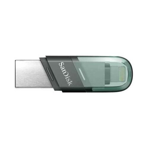 Флеш Диск Sandisk 128Gb iXpand Flip SDIX90N-128G-GN6NE USB3.1 голубой/серебристый