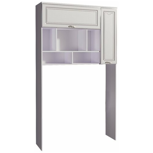 Шкаф многофункциональный Арника Melania 20 Рамух белый/Белое дерево матовое