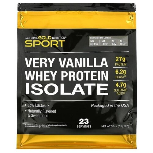 фото California gold nutrition 100% whey protein isolate 907г