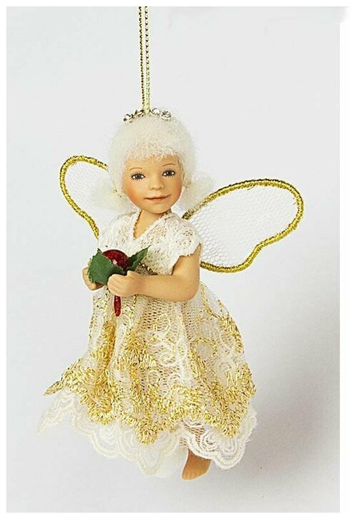 Кукла фарфоровая Birgitte Frigast Ангел с ягодами, 10 см, (1 шт/уп)