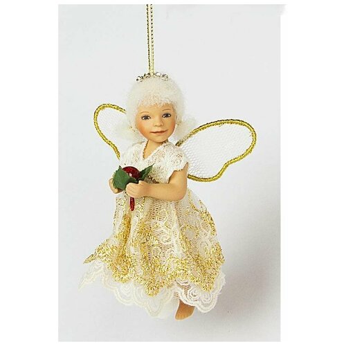 Кукла фарфоровая Birgitte Frigast Ангел с ягодами, 10 см, (1 шт/уп)