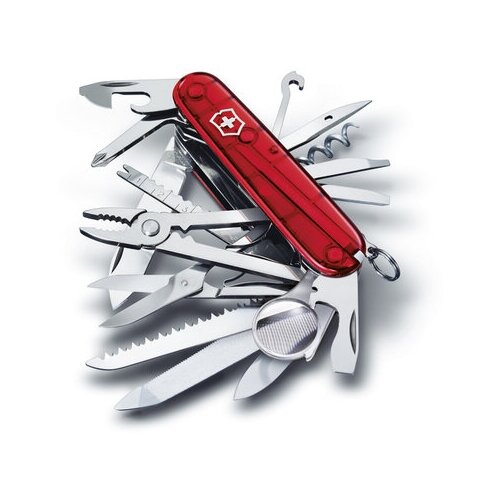 Victorinox нож swisschamp, 91 мм, 33 функции, полупрозрачный красный мультитул victorinox swisschamp 1 6795 красный