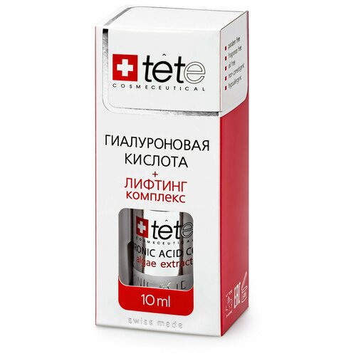 TETe Cosmeceutical Hyaluronic Acid + Lifting Complex средство для лица Гиалуроновая кислота с лифтинг комплексом, 10 мл tete cosmeceutical hyaluronic acid snail extract средство для лица гиалуроновая кислота с улиточным секретом 10 мл