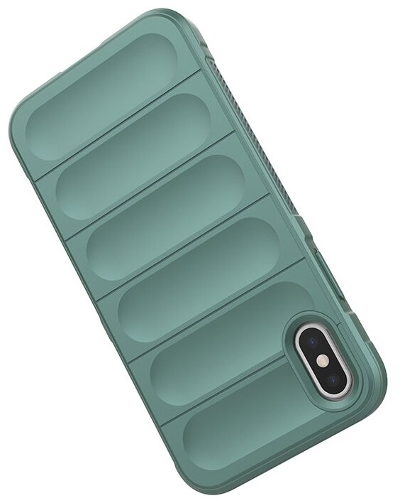 Противоударный чехол Flexible Case для iPhone XS Max зеленый