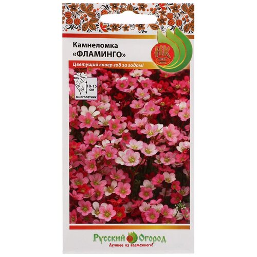 семена цветов камнеломка фламинго 200шт 5 упаковок Цветы Камнеломка Фламинго, смесь (200шт)