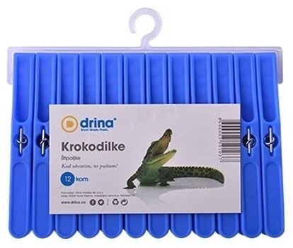 Прищепки для белья DRINA Crocodile 12 штук (10150) — фото 1