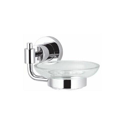 Мыльница стеклянная KOLAG KLG 98222-H хром