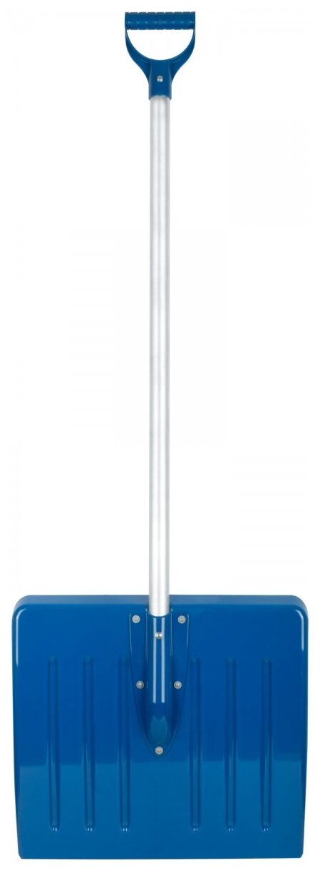 Лопата для уборки снега Профи поликарбонатная, алюминиевый черенок, малая 410х350х1300 мм 68117 - фотография № 2