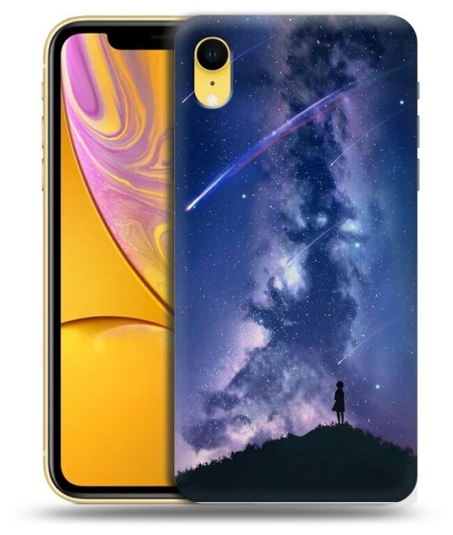 Дизайнерский силиконовый чехол для Айфон XR / Iphone Xr Галактика
