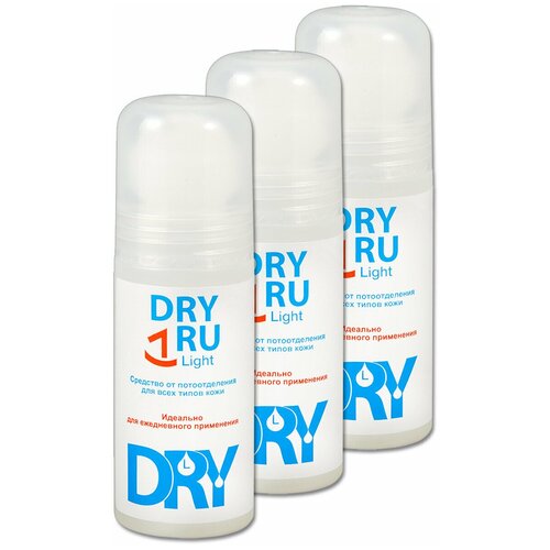 Антиперспирант роликовый DryRU Light, для всех типов кожи при умеренном потоотделении, 50 мл, 3 шт.