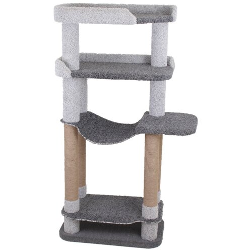 Комплекс «Етк Зоо» комфорт 172 для крупных кошек, 47*78*172, проекция 47*78*102. Ковролин, джут