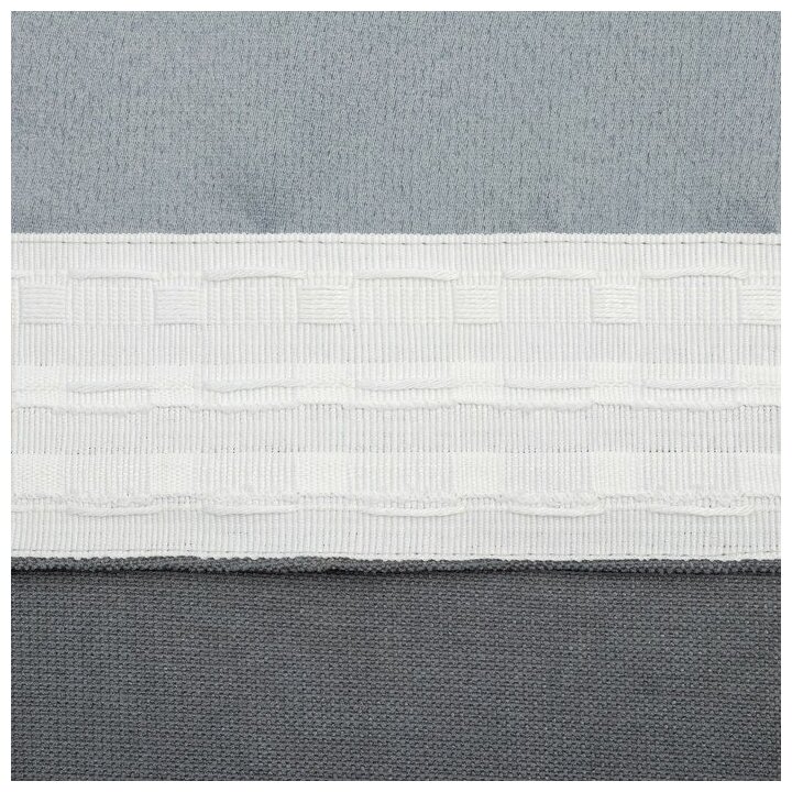 Штора портьерная Этель «Структурная», цвет серый, на шторной ленте, 250х265 см, 100% п/э - фотография № 4