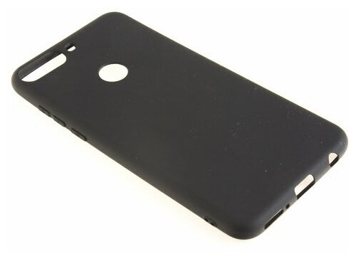 фото Силиконовый чехол TPU Case матовый для Huawei Honor 7C Pro черный