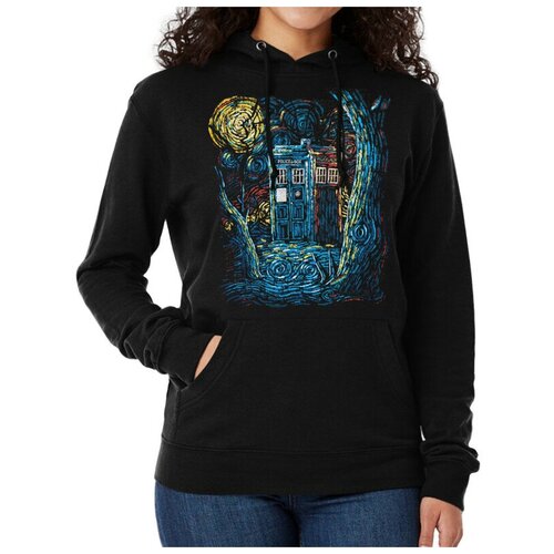 фото Толстовка / худи dream shirts доктор кто звездная ночь / ван гог женский черный 54 размер