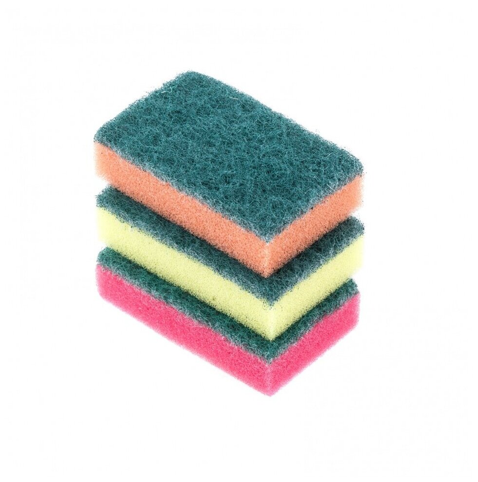 Губки для посуды Mini  79 x 49 x 23 мм  3шт  Россия Elfe  92349