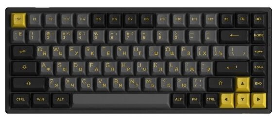 Игровая Клавиатура AKKO 3084B Plus-Black Gold 3 Modes RGB Hot Swap Jelly Purple ASA profile Русская раскладка