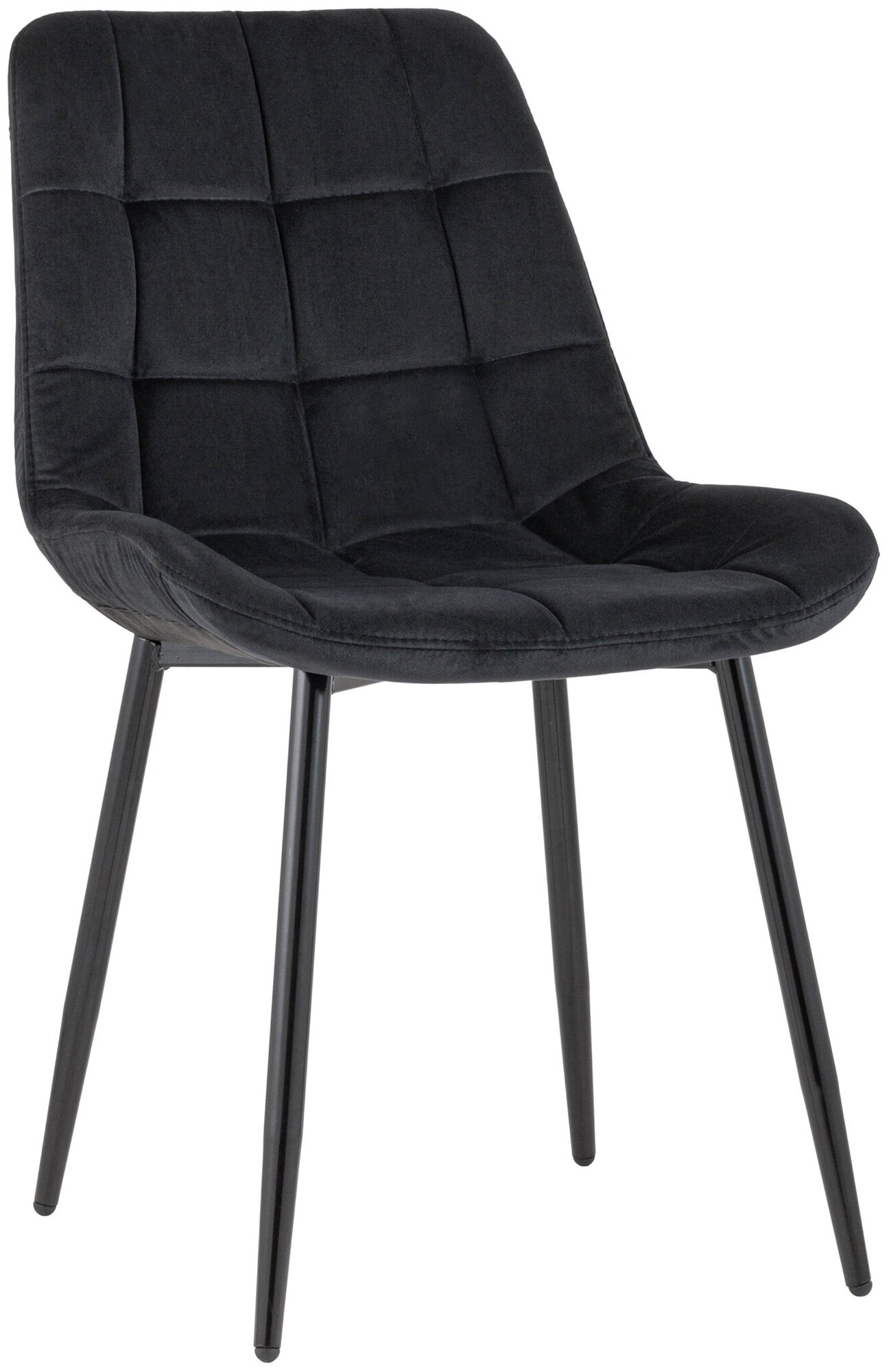 Комплект стульев для кухни 4 шт Флекс велюр черный