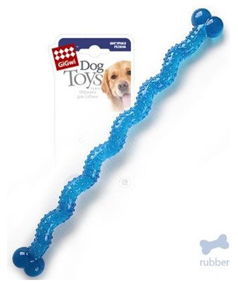 Игрушка для собак GiGwi Косточка резиновая длинная 48 см (1 шт) - фотография № 5