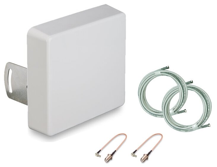 Усилитель интернет-сигнала 3g/4g/lte KAA15-1700/2700 mimo/усилитель wifi/антенна 4g mimo + кабель, пигтейлы TS9-F