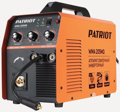 Изображение товара Сварочный полуавтомат Patriot инвертор WMA 205MQ MIG/MAG/MMA