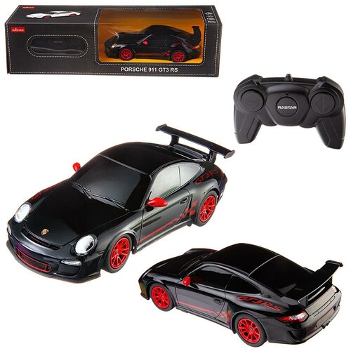 Машина р у 1:24 Porsche GT3 RS, цвет чёрный 2.4G 39900B машинка на радиоуправлении rastar porsche gt3 rs 18см цвет чёрный 27mhz 1 24 rastar