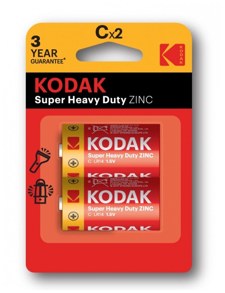 Kodak Батарейка Kodak Extra Heavy Duty R14 BL2, 2шт