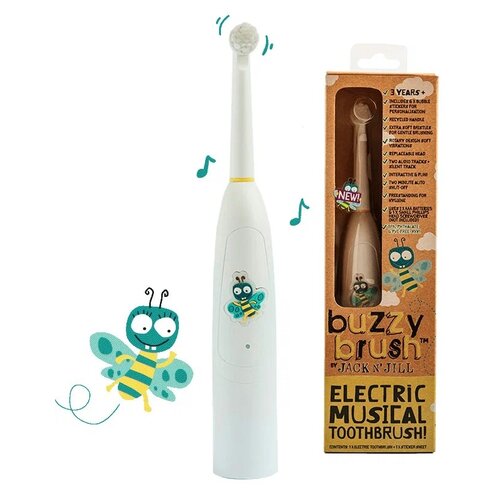 Jack N' Jill Детская Электрическая музыкальная зубная щетка Баззи (5 стикеров в комплекте)