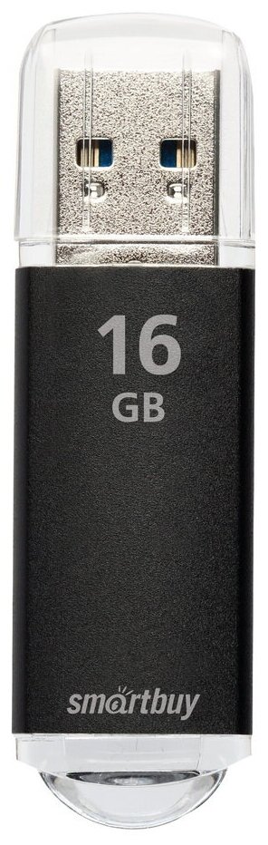 Флеш-накопитель USB 2.0 Smartbuy 16GB V-Cut Black (SB16GBVC-K)