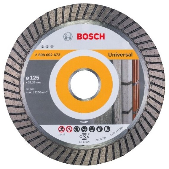 Диск алмазный Bosch Best for Universal Turbo 125-22,23