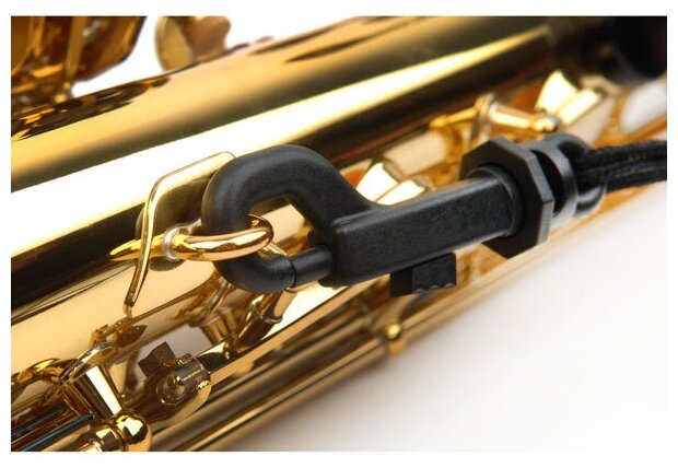 RICO SLA13 Ремень для саксофона (гайтан) Tenor/Baritone, черный, пластиковый держатель - фотография № 3