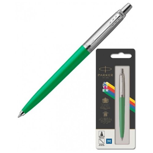 Ручка шариковая Parker Jotter Originals Green Chrome CT синяя, 0,8мм, кнопочн, подарочная упаковка parker шариковая ручка parker s0888000