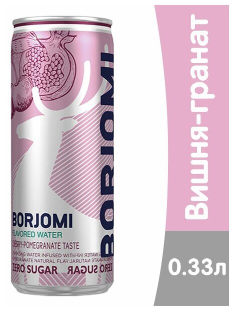 Напиток Боржоми Flavored Water Вишня-Гранат без сахара, 330млx12шт/1уп - фотография № 2