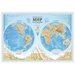 Карта Мира географическая Физическая (карта полушарий), 101 х 69 см, 1:37 млн, ламинированная