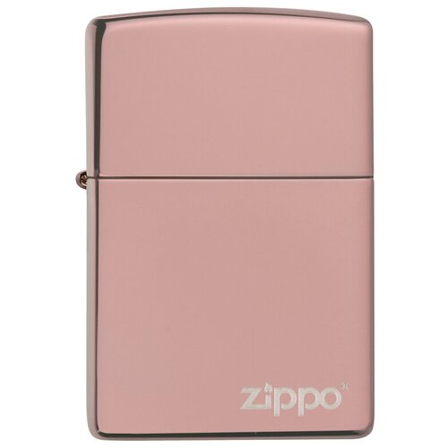 Оригинальная бензиновая зажигалка ZIPPO Classic 49190ZL ZIPPO Logo с покрытием High Polish Rose Gold