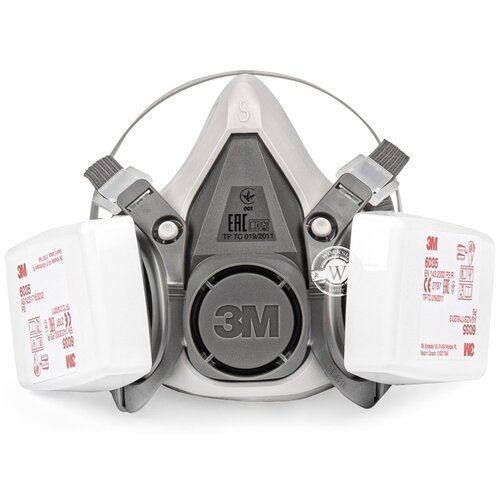 Комплект защиты от пыли 3M™ 6100 (полумаска 3М™ 6100, фильтры 6035) / малый размер S