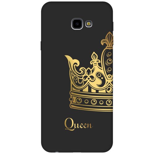 Матовый чехол True Queen для Samsung Galaxy J4+ / Самсунг Джей 4 плюс с 3D эффектом черный матовый чехол space stickers для samsung galaxy j4 самсунг джей 4 плюс с 3d эффектом черный