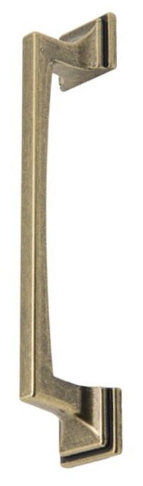 Ручка-скоба мебельная 96 мм для шкафа для комода для тумбы `SANBERG` металл Квадро (античная бронза античное серебро премиум)