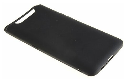 Силиконовый чехол TPU Case матовый для Samsung A80 черный
