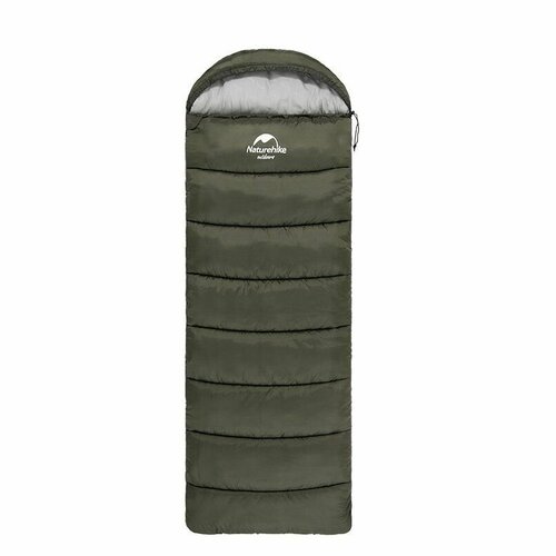 Спальный мешок Naturehike U150 наполнитель Хлопок молния Слева нижняя температура комфорта от 6 до 10 максимальный рост 200 см Хаки 2838₽