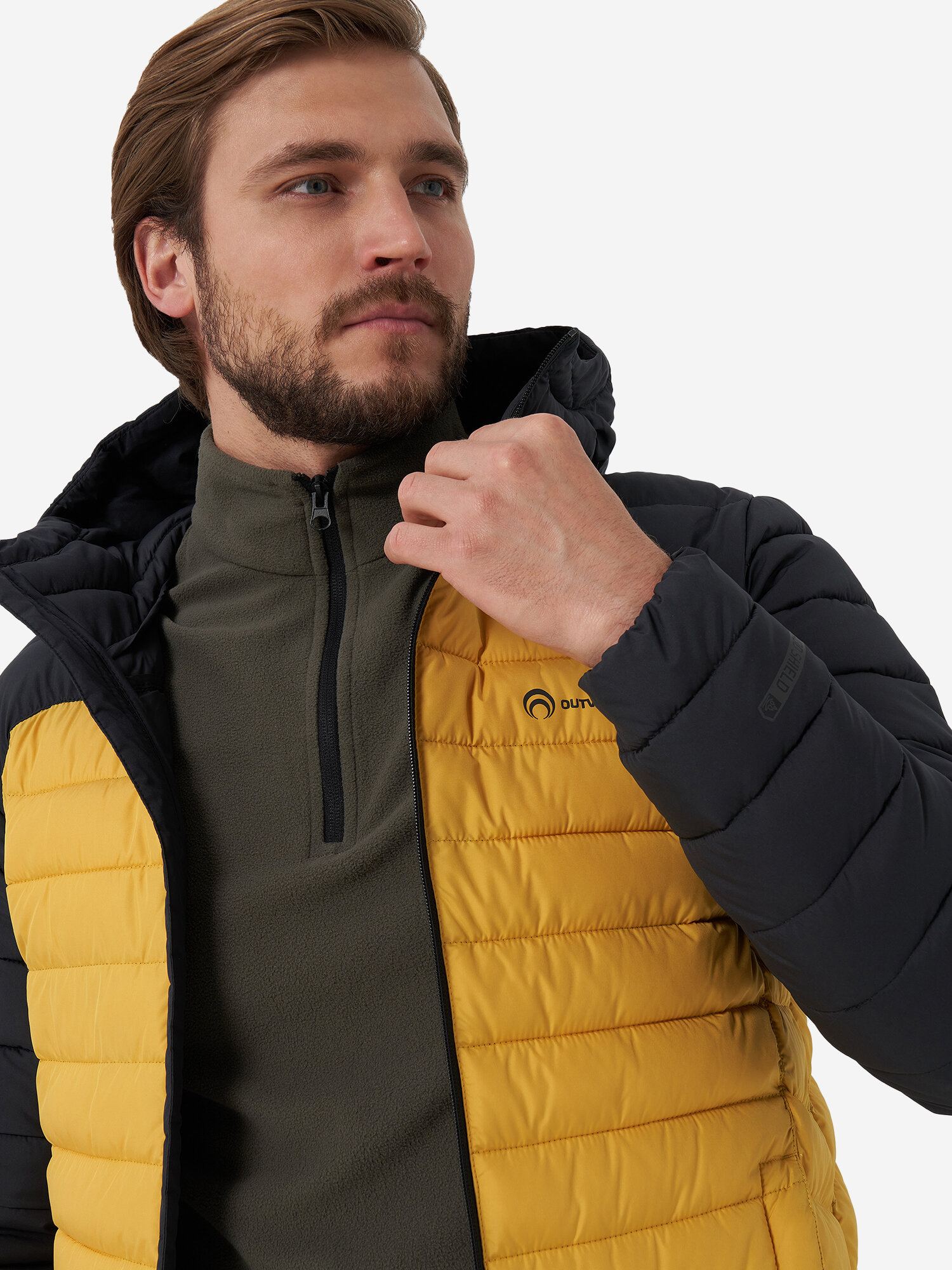 Пуховик OUTVENTURE Hiking Men's Malgora Fake Down Jacket, размер 48, желтый/черный