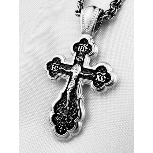 Крестик, серебристый