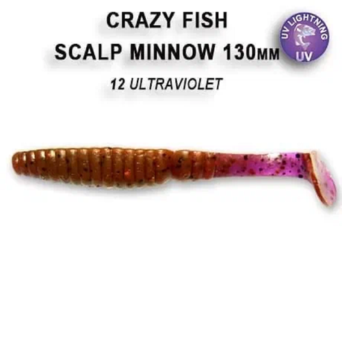 Силиконовая приманка мягкая съедобная Crazy Fish Scalp Minnow 5,5
