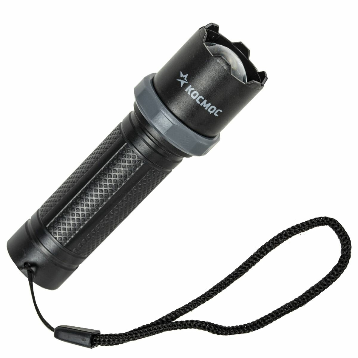 Фонарь аккумуляторный ручной LED 1Вт линза зум аккум. Li-ion 14500 0.45А. ч USB-шнур ABS-пластик космос KOS117Lit